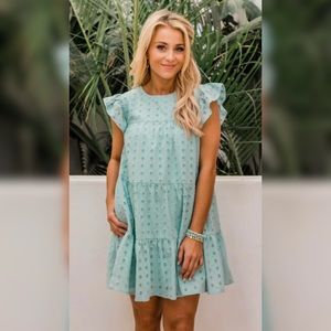 Mint Eyelet dress